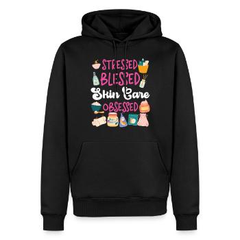 Cute Licensed Esthetician Skincare - Männer Premium Bio Hoodie - Schwarz - Vorne - Nico (187cm)