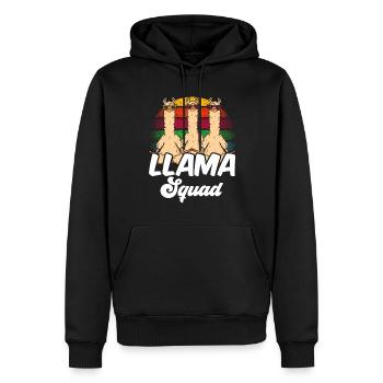 Lama Squad Llama Dictons Lamas Animal Lamas - Sweat à capuche Premium bio Homme - noir - Devant - Nico (187cm)