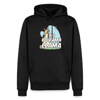 Pas de drame Lama Dictons Lama Animal Lamas - Sweat à capuche Premium bio Homme - noir - Devant - Nico (187cm)