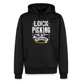 Lock Picking Ist Meine Superkraft Schloss Knacken - Männer Premium Bio Hoodie - Schwarz - Vorne - Nico (187cm)