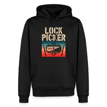 Lock Cracker Lock Picker Lock Lock Picking - Sweat à capuche Premium bio Homme - noir - Devant - Nico (187cm)