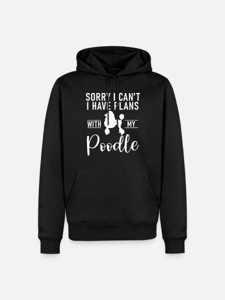 Cadeaux Caniche - Sweat à capuche Premium bio Homme - noir
