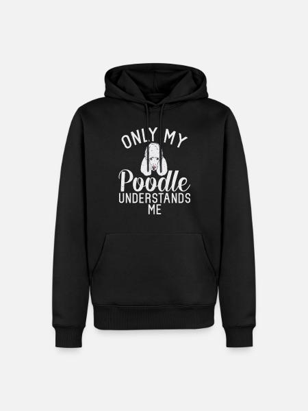Cadeaux Caniche - Sweat à capuche Premium bio Homme - noir