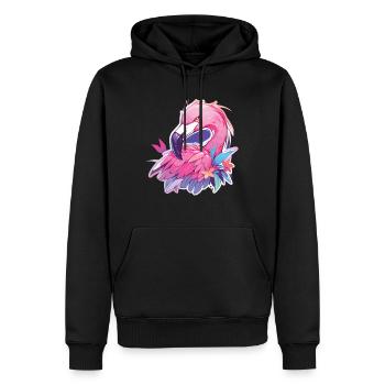Flamingo Party Neon Flamingo Flamingos - Männer Premium Bio Hoodie - Schwarz - Vorne - Nico (187cm)