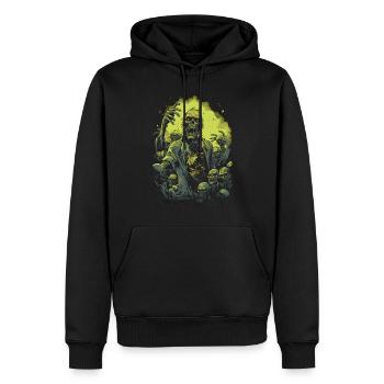 Morts-vivants Halloween: Zombie se bat avec une horde de morts-vivants - Sweat à capuche Premium bio Homme - noir - Devant - Nico (187cm)