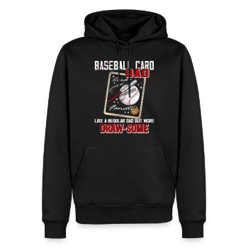 "Like a regular father, but draw - Men’s Premium Organic Hoodie - black - Front - Nico (187cm)