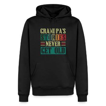 Bester Opa Aller Zeiten, Großvater, Gramps, - Männer Premium Bio Hoodie - Schwarz - Vorne - Nico (187cm)
