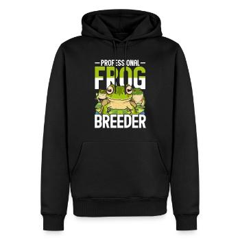Froschzüchter Éleveur de grenouilles professionnel - Sweat à capuche Premium bio Homme - noir - Devant - Nico (187cm)