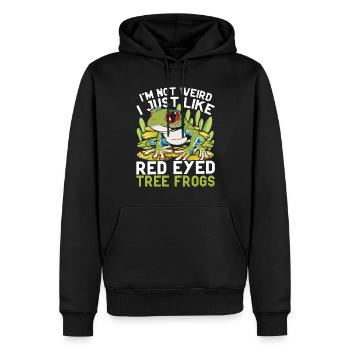 Red-eyed tree frog - Men’s Premium Organic Hoodie - black - Front - Nico (187cm)