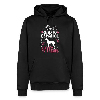 Meilleur Galgo Español Maman Lévrier espagnol - Sweat à capuche Premium bio Homme - noir - Devant - Nico (187cm)