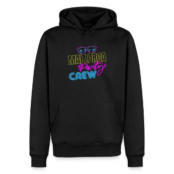 Malle Party Crew - Männer Premium Bio Hoodie - Schwarz - Vorne - Nico (187cm)
