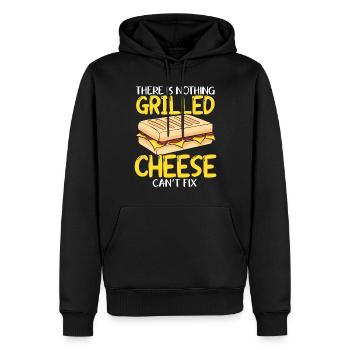 Love Grilled Cheese Men Women - Männer Premium Bio Hoodie - Schwarz - Vorne - Nico (187cm)