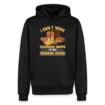 Drôle de vêtements de cuisson au pain aux bananes - Sweat à capuche Premium bio Homme - noir - Devant - Nico (187cm)