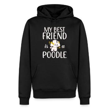 Poodle Gifts - Männer Premium Bio Hoodie - Schwarz - Vorne - Nico (187cm)