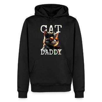 Cat Daddy Cats Père Chat Papa Papa Fête des pères Chat - Sweat à capuche Premium bio Homme - noir - Devant - Nico (187cm)