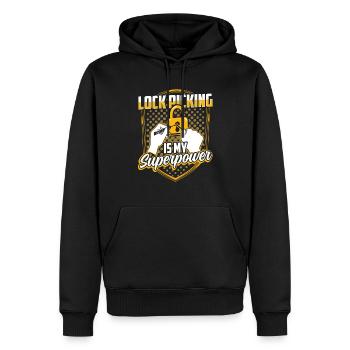 Lock Picking Ist Meine Superkraft Schloss Knacken - Männer Premium Bio Hoodie - Schwarz - Vorne - Nico (187cm)