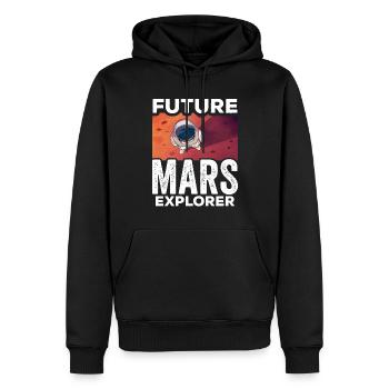 Zukünftiger Mars Erforscher Planet Astronaut - Männer Premium Bio Hoodie - Schwarz - Vorne - Nico (187cm)
