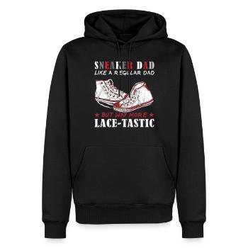 "Sneaker Dad, Aber Mehr Spitzen-Tastic" Lustiger - Männer Premium Bio Hoodie - Schwarz - Vorne - Nico (187cm)