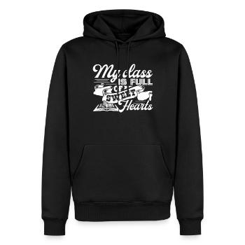 Teacher Teacher I Love My Sweet Students - Men’s Premium Organic Hoodie - black - Front - Nico (187cm)