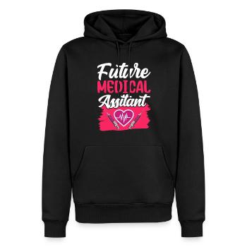 Zukünftiger Medizinische Assistent Medizinischer - Männer Premium Bio Hoodie - Schwarz - Vorne - Nico (187cm)