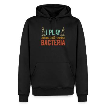 Ich Spiele Mit Bakterien Microskope Microskop - Männer Premium Bio Hoodie - Schwarz - Vorne - Nico (187cm)