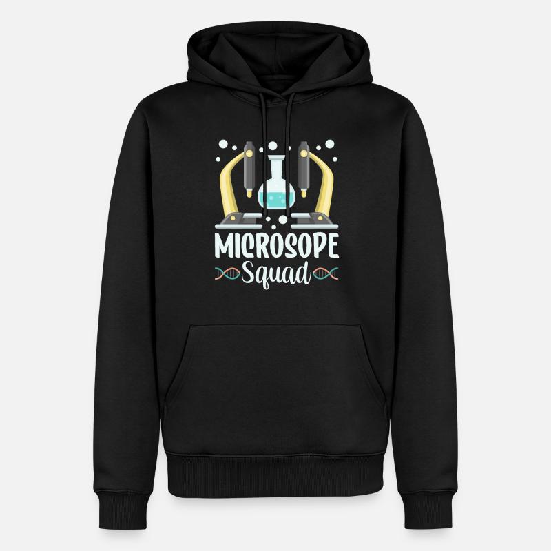 Microscope Team Dictons Microscopes Microscopes - Sweat à capuche Premium bio Homme - noir
