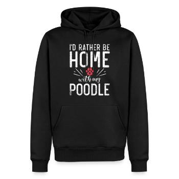 Poodle Gifts - Männer Premium Bio Hoodie - Schwarz - Vorne - Nico (187cm)