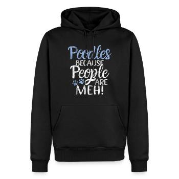 Cadeaux Caniche - Sweat à capuche Premium bio Homme - noir - Devant - Nico (187cm)