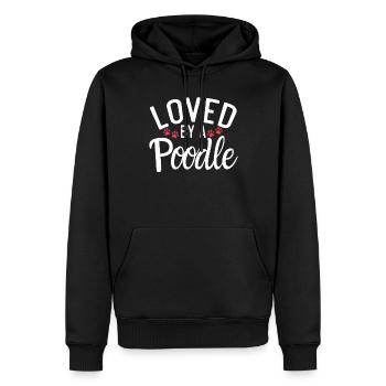 Poodle Gifts - Männer Premium Bio Hoodie - Schwarz - Vorne - Nico (187cm)