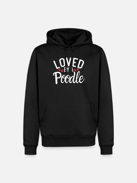 Poodle Gifts - Männer Premium Bio Hoodie - Schwarz