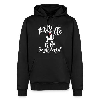 Poodle Gifts - Männer Premium Bio Hoodie - Schwarz - Vorne - Nico (187cm)