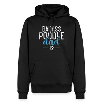 Poodle Gifts - Männer Premium Bio Hoodie - Schwarz - Vorne - Nico (187cm)