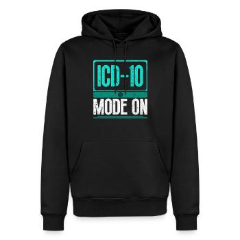 Kodierfachkraft ICD-10 Mode On - Männer Premium Bio Hoodie - Schwarz - Vorne - Nico (187cm)