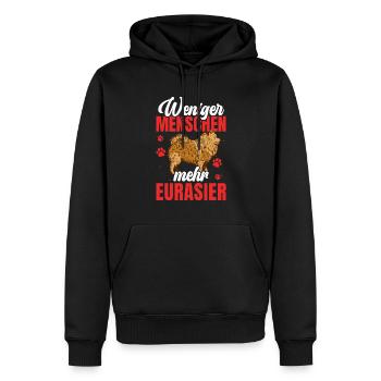 Mehr Eurasier Spitz Eurasian Dog - Männer Premium Bio Hoodie - Schwarz - Vorne - Nico (187cm)