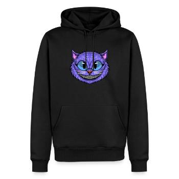 Lustige Grinsekatze - Männer Premium Bio Hoodie - Schwarz - Vorne - Nico (187cm)