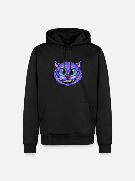 Funny Cheshire Cat - Men’s Premium Organic Hoodie - black