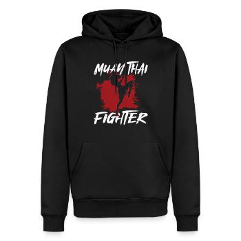Muay Thai combattants arts martiaux arts martiaux arts martiaux - Sweat à capuche Premium bio Homme - noir - Devant - Nico (187cm)