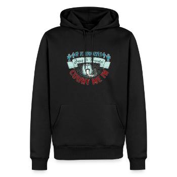 Jésus et Propofol comptent sur moi infirmière - Sweat à capuche Premium bio Homme - noir - Devant - Nico (187cm)