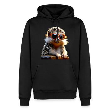 Igel Sonnenbrille Stacheltier Liebe Süßer Igel - Männer Premium Bio Hoodie - Schwarz - Vorne - Nico (187cm)