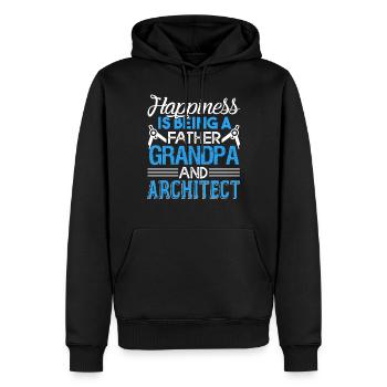 Love Being A Father Grandpa And Architect - Men’s Premium Organic Hoodie - black - Front - Nico (187cm)