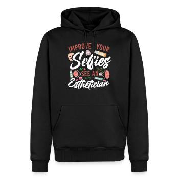 Cute Licensed Esthetician Skincare - Männer Premium Bio Hoodie - Schwarz - Vorne - Nico (187cm)