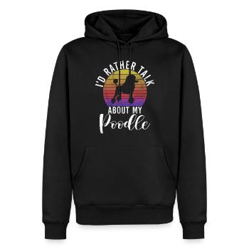Poodle Gifts - Männer Premium Bio Hoodie - Schwarz - Vorne - Nico (187cm)