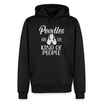 Poodle Gifts - Männer Premium Bio Hoodie - Schwarz - Vorne - Nico (187cm)