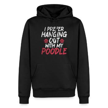 Poodle Gifts - Männer Premium Bio Hoodie - Schwarz - Vorne - Nico (187cm)