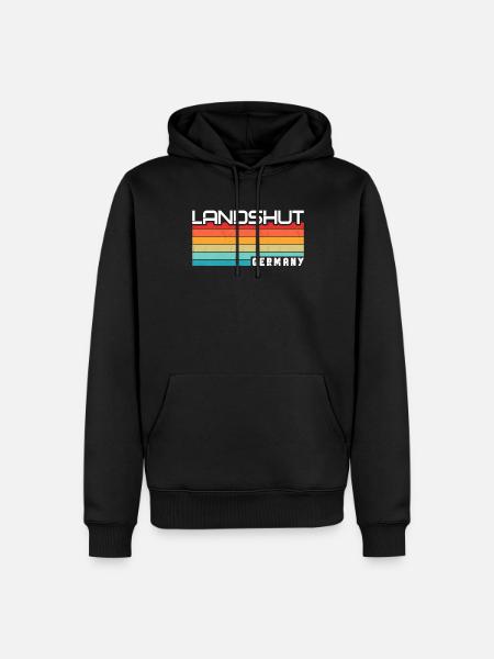Landshuterin Landshuter Landshut - Männer Premium Bio Hoodie - Schwarz