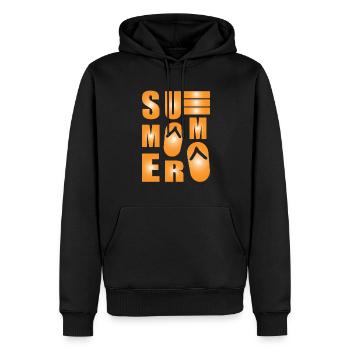Sommer - Männer Premium Bio Hoodie - Schwarz - Vorne - Nico (187cm)