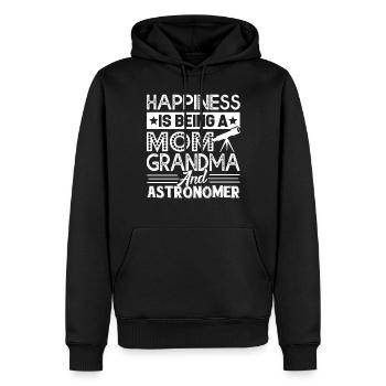 Astronomer Mom Grandma And Astronomer - Men’s Premium Organic Hoodie - black - Front - Nico (187cm)