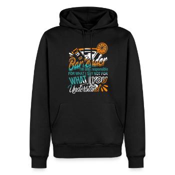 Bartender I'm A Bartender - Men’s Premium Organic Hoodie - black - Front - Nico (187cm)