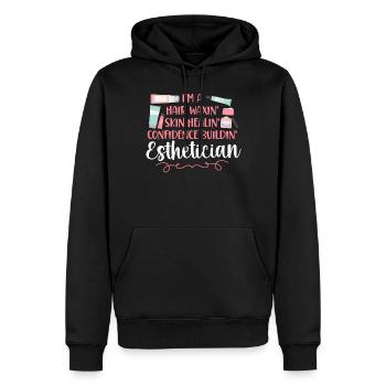 Cute Licensed Esthetician Skincare - Männer Premium Bio Hoodie - Schwarz - Vorne - Nico (187cm)