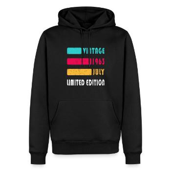 July 1963. Birthday present July 1963. - Men’s Premium Organic Hoodie - black - Front - Nico (187cm)